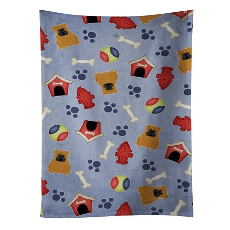 Carolines Treasures Dog House Collection English Bulldog Red Kitchen Towel BB2735KTWL